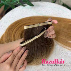 Long Tape In Hair Extensions with Ombre 27 Color Straight Hair 2