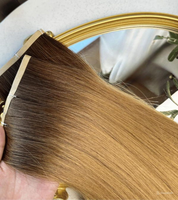 Long Tape In Hair Extensions with Ombre 27 Color Straight Hair 3