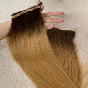 Long Tape In Hair Extensions with Ombre 27 Color Straight Hair 4