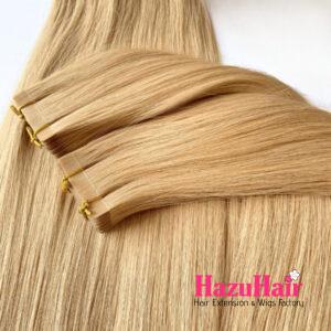 Normal Tape In Hair Extensions Color 24 Honey Blonde Straight Hair 3