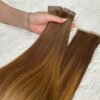 Normal Tape In Hair Extensions MM Mocha Melt Color Straight Hair 2