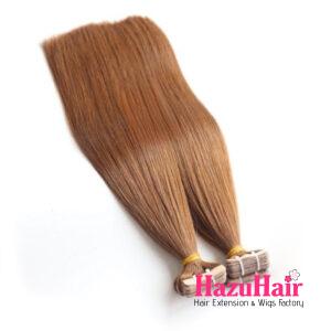 Normal Tape In Hair Extensions with Autumn Brown Hair Color Straight Hair 1