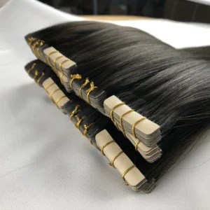 Normal Tape In Hair Extensions with Black Color Straight Hair 100 Vietnamese Human Hair 4