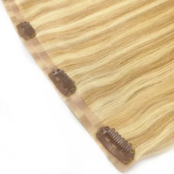 Seamless Clip In Hair Extensions Balayage 27 613 Color Straight Hair 2