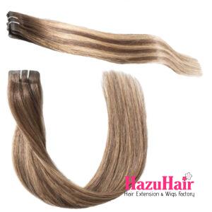 Seamless Clip In Hair Extensions T4 27 4 Balayage Cololate Brown to Caramel Blonde Straight Hair 5