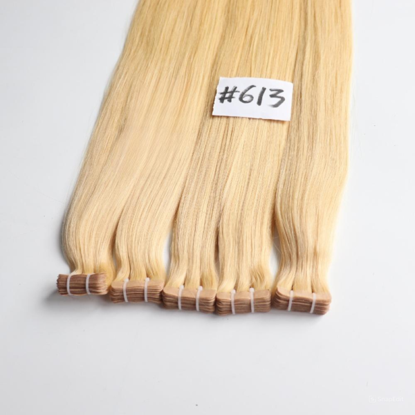 Tape In Human Hair Straight Extensions 613 Color Vietnamese 2