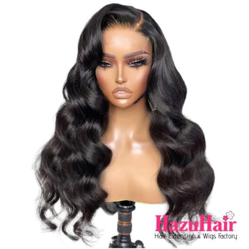 Long Body Wave Hair Wigs 22 inch #1B Black Color – Vietnamese Human Hair 5×5 HD Lace Closure Wigs