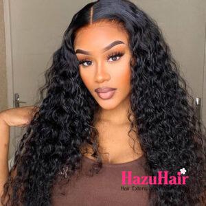 Long Deep Wave Hair Wigs 1B Black Color Vietnamese Human Hair 5×5 HD Lace Closure Wigs 8