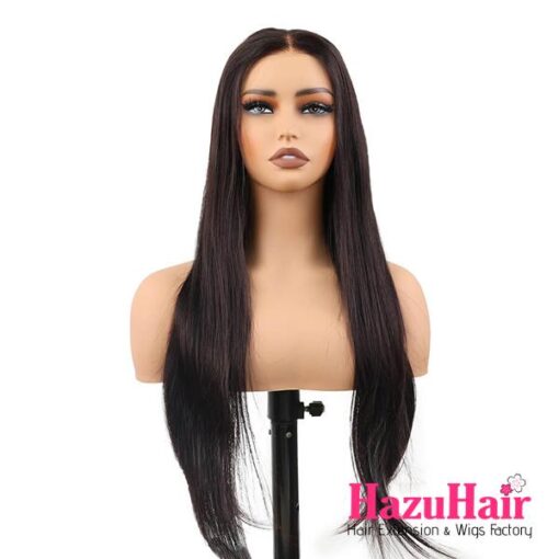 Long Straight Hair Wigs 24 inch #1B Black Color Vietnamese Human Hair 13×4 HD Lace Front Wigs