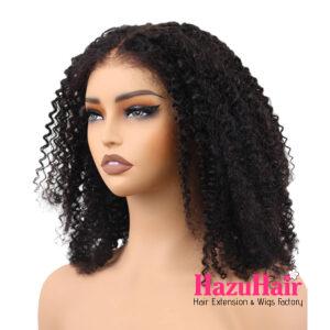 Short Bob Wigs Kinky Curly 1B Black Color – Vietnamese Human Hair 4×4 HD Lace Closure Wigs 3